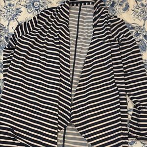 Lands' End Navy and White Swim Cover